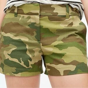 J. Crew Green and Brown Camo Women's Cargo Shorts